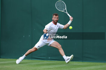 2023-07-03 - Corentin Moutet (Fra) during the 2023 Wimbledon Championships on July 3, 2023 at All England Lawn Tennis & Croquet Club in Wimbledon, England - TENNIS - WIMBLEDON 2023 - INTERNATIONALS - TENNIS