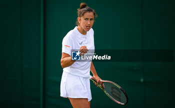 2023-07-03 - Sara Sorribes Tormo of Spain during the 2023 Wimbledon Championships on July 3, 2023 at All England Lawn Tennis & Croquet Club in Wimbledon, England - TENNIS - WIMBLEDON 2023 - INTERNATIONALS - TENNIS