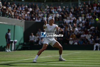 2023-07-05 - Holger Rune during the 2023 Wimbledon Championships on July 3, 2023 at All England Lawn Tennis & Croquet Club in Wimbledon, England - TENNIS - WIMBLEDON 2023 - INTERNATIONALS - TENNIS