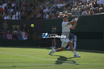 2023-07-05 - Dominic Thiem during the 2023 Wimbledon Championships on July 3, 2023 at All England Lawn Tennis & Croquet Club in Wimbledon, England - TENNIS - WIMBLEDON 2023 - INTERNATIONALS - TENNIS