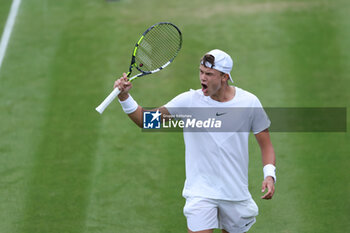 2023-07-08 - Holger Rune during the 2023 Wimbledon Championships on July 8, 2023 at All England Lawn Tennis & Croquet Club in Wimbledon, England - TENNIS - WIMBLEDON 2023 - INTERNATIONALS - TENNIS