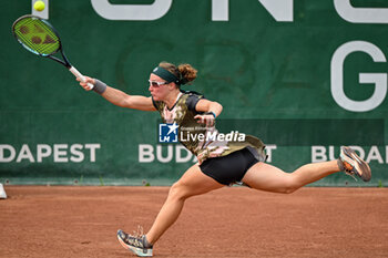 2023-07-17 - Carole Monnet (FRA) during the first day main draw match of WTA250 Hungarian Gran Prix Tennis on July 17th, 2023 at Romai Teniszakademia , Budapest, Hungary - WTA 250 - HUNGARIAN GRAND PRIX - INTERNATIONALS - TENNIS