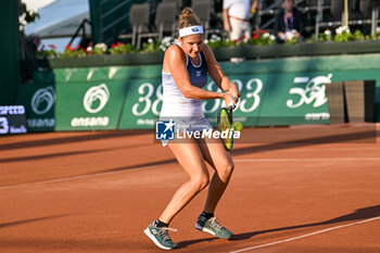 2023-07-17 - Natalia Szabanin (HUN) during the first day main draw match of WTA250 Hungarian Gran Prix Tennis on July 17th, 2023 at Romai Teniszakademia , Budapest, Hungary - WTA 250 - HUNGARIAN GRAND PRIX - INTERNATIONALS - TENNIS