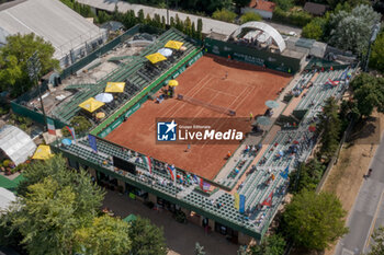 2023-07-20 - The Romai Teniszakademia from drone during the fourth day main draw match of WTA250 Hungarian Gran Prix Tennis on July 20th, 2023 at Romai Teniszakademia , Budapest, Hungary - WTA 250 - HUNGARIAN GRAND PRIX - INTERNATIONALS - TENNIS