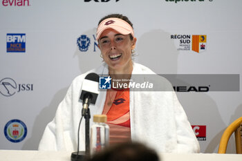2023-07-20 - Alizé CORNET while press conference during the Hopman Cup 2023, ITF World Mixed Team Championships on July 20, 2023 at Nice Lawn Tennis Club in Nice, France - TENNIS - HOPMAN CUP 2023 - INTERNATIONALS - TENNIS