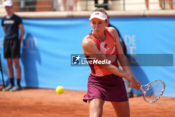 2023-07-20 - Elise MERTENS of Belgium in action during the Hopman Cup 2023, ITF World Mixed Team Championships on July 20, 2023 at Nice Lawn Tennis Club in Nice, France - TENNIS - HOPMAN CUP 2023 - INTERNATIONALS - TENNIS