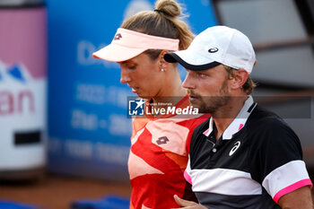 2023-07-20 - David Goffin and Elise Mertens of the Belgium team against Borna Ćorić and Donna Vekić for the Croatia team during the Hopman Cup 2023, ITF World Mixed Team Championships on July 20 2023 at Nice Lawn Tennis Club in Nice, France - TENNIS - HOPMAN CUP 2023 - INTERNATIONALS - TENNIS