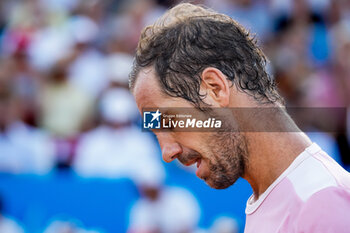 2023-07-20 - Richard Gasquet of France in action against Holger Rune of Denmark during the Hopman Cup 2023, ITF World Mixed Team Championships on July 20, 2023 at Nice Lawn Tennis Club in Nice, France - TENNIS - HOPMAN CUP 2023 - INTERNATIONALS - TENNIS