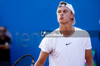 2023-07-20 - Holger Rune of Denmark in action against Richard Gasquet of France during the Hopman Cup 2023, ITF World Mixed Team Championships on July 20, 2023 at Nice Lawn Tennis Club in Nice, France - TENNIS - HOPMAN CUP 2023 - INTERNATIONALS - TENNIS
