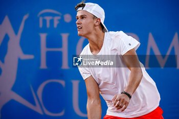 2023-07-20 - Holger Rune of Denmark in action against Richard Gasquet of France during the Hopman Cup 2023, ITF World Mixed Team Championships on July 20, 2023 at Nice Lawn Tennis Club in Nice, France - TENNIS - HOPMAN CUP 2023 - INTERNATIONALS - TENNIS