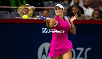 2023-08-07 - Madison Keys of the United States during the first round of the 2023 Omnium Banque Nationale, WTA 1000 tennis tournament on August 7, 2023 in Montreal, Canada - TENNIS - WTA - OMNIUM BANQUE NATIONALE 2023 - INTERNATIONALS - TENNIS