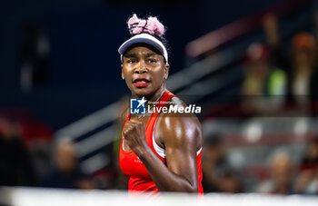 2023-08-07 - Venus Williams of the United States during the first round of the 2023 Omnium Banque Nationale, WTA 1000 tennis tournament on August 7, 2023 in Montreal, Canada - TENNIS - WTA - OMNIUM BANQUE NATIONALE 2023 - INTERNATIONALS - TENNIS