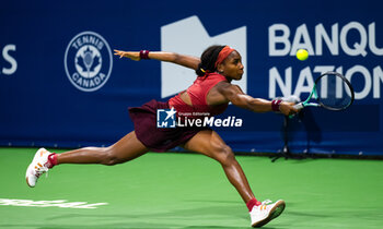 2023-08-10 - Coco Gauff of the United States during the 2023 Omnium Banque Nationale, WTA 1000 tennis tournament on August 10, 2023 in Montreal, Canada - TENNIS - WTA - OMNIUM BANQUE NATIONALE 2023 - INTERNATIONALS - TENNIS