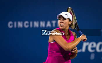 2023-08-15 - Madison Keys of the United States in action during the first round of the 2023 Western & Southern Open, WTA 1000 tennis tournament on August 15, 2023 in Cincinnati, United States - TENNIS - WTA - WESTERN & SOUTHERN OPEN 2023 - INTERNATIONALS - TENNIS
