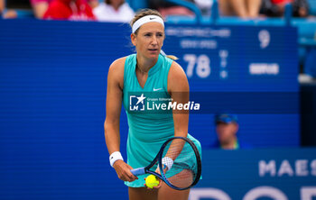 2023-08-15 - Victoria Azarenka of Belarus in action during the first round of the 2023 Western & Southern Open, WTA 1000 tennis tournament on August 15, 2023 in Cincinnati, United States - TENNIS - WTA - WESTERN & SOUTHERN OPEN 2023 - INTERNATIONALS - TENNIS