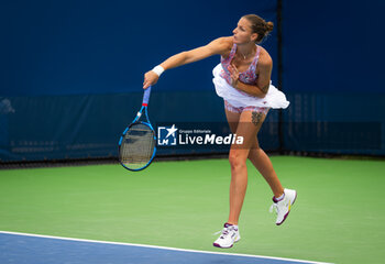 2023-08-15 - Karolina Pliskova of the Czech Republic in action during the first round of the 2023 Western & Southern Open, WTA 1000 tennis tournament on August 15, 2023 in Cincinnati, United States - TENNIS - WTA - WESTERN & SOUTHERN OPEN 2023 - INTERNATIONALS - TENNIS