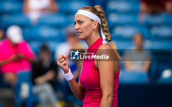 2023-08-15 - Petra Kvitova of the Czech Republic in action during the first round of the 2023 Western & Southern Open, WTA 1000 tennis tournament on August 15, 2023 in Cincinnati, United States - TENNIS - WTA - WESTERN & SOUTHERN OPEN 2023 - INTERNATIONALS - TENNIS