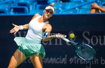 2023-08-17 - Marketa Vondrousova of the Czech Republic in action during the third round of the 2023 Western & Southern Open, WTA 1000 tennis tournament on August 17, 2023 in Cincinnati, United States - TENNIS - WTA - WESTERN & SOUTHERN OPEN 2023 - INTERNATIONALS - TENNIS