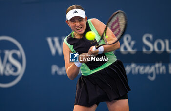 2023-08-16 - Jelena Ostapenko of Latvia in action during the second round of the 2023 Western & Southern Open, WTA 1000 tennis tournament on August 16, 2023 in Cincinnati, United States - TENNIS - WTA - WESTERN & SOUTHERN OPEN 2023 - INTERNATIONALS - TENNIS