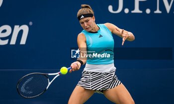 2023-08-28 - Karolina Muchova of the Czech Republic in action during the first round of the 2023 US Open Tennis Championships, Grand Slam tennis tournament on August 28, 2023 at USTA National Tennis Center in New York, United States - TENNIS - US OPEN 2023 - INTERNATIONALS - TENNIS