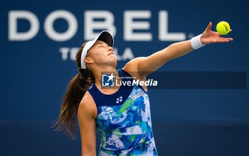 2023-08-28 - Yuriko Lily Miyazaki of Great Britain in action during the first round of the 2023 US Open Tennis Championships, Grand Slam tennis tournament on August 28, 2023 at USTA National Tennis Center in New York, United States - TENNIS - US OPEN 2023 - INTERNATIONALS - TENNIS