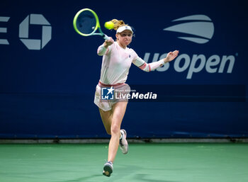 2023-08-28 - Aliaksandra Sasnovich of Belarus in action during the first round of the 2023 US Open Tennis Championships, Grand Slam tennis tournament on August 28, 2023 at USTA National Tennis Center in New York, United States - TENNIS - US OPEN 2023 - INTERNATIONALS - TENNIS