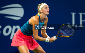 2023-08-28 - Petra Kvitova of the Czech Republic in action during the first round of the 2023 US Open Tennis Championships, Grand Slam tennis tournament on August 28, 2023 at USTA National Tennis Center in New York, United States - TENNIS - US OPEN 2023 - INTERNATIONALS - TENNIS