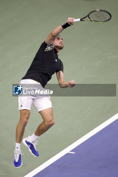 2023-08-28 - Stefanos Tsitsipas of Greece in action during day 1 of the 2023 US Open Tennis Championships, Grand Slam tennis tournament on August 28, 2023 at USTA Billie Jean King National Tennis Center in New York, United States - TENNIS - US OPEN 2023 - INTERNATIONALS - TENNIS