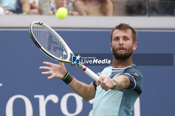 2023-08-29 - Corentin Moutet of France during day 2 of the 2023 US Open Tennis Championships, Grand Slam tennis tournament on August 29, 2023 at USTA Billie Jean King National Tennis Center in New York, United States - TENNIS - US OPEN 2023 - INTERNATIONALS - TENNIS