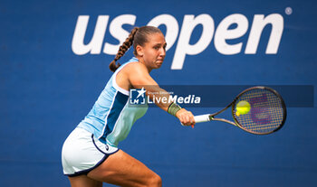2023-08-29 - Diane Parry of France in action during the first round of the 2023 US Open Tennis Championships, Grand Slam tennis tournament on August 29, 2023 at USTA National Tennis Center in New York, United States - TENNIS - US OPEN 2023 - INTERNATIONALS - TENNIS