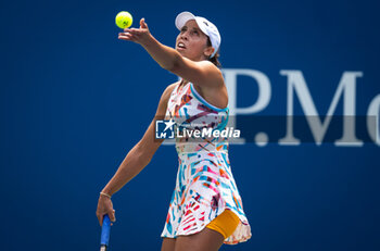2023-08-29 - Madison Keys of the United States in action during the first round of the 2023 US Open Tennis Championships, Grand Slam tennis tournament on August 29, 2023 at USTA National Tennis Center in New York, United States - TENNIS - US OPEN 2023 - INTERNATIONALS - TENNIS