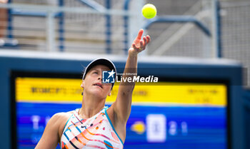 2023-08-29 - Tatjana Maria of Germany in action during the first round of the 2023 US Open Tennis Championships, Grand Slam tennis tournament on August 29, 2023 at USTA National Tennis Center in New York, United States - TENNIS - US OPEN 2023 - INTERNATIONALS - TENNIS
