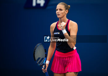 2023-08-29 - Karolina Pliskova of the Czech Republic in action during the first round of the 2023 US Open Tennis Championships, Grand Slam tennis tournament on August 29, 2023 at USTA National Tennis Center in New York, United States - TENNIS - US OPEN 2023 - INTERNATIONALS - TENNIS