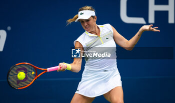 2023-08-29 - Anastasia Pavlyuchenkova of Russia in action during the first round of the 2023 US Open Tennis Championships, Grand Slam tennis tournament on August 29, 2023 at USTA National Tennis Center in New York, United States - TENNIS - US OPEN 2023 - INTERNATIONALS - TENNIS