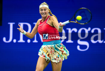2023-08-30 - Petra Kvitova of the Czech Republic in action during the second round of the 2023 US Open Tennis Championships, Grand Slam tennis tournament on August 30, 2023 at USTA National Tennis Center in New York, United States - TENNIS - US OPEN 2023 - INTERNATIONALS - TENNIS