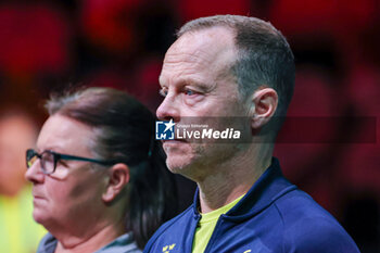 2023-09-14 - Johan Hedsber head coach of Sweden during Davis Cup 2023 Group A match between at the Unipol Arena in Bologna on 14/09/23 - DAVIS CUP - CANADA VS SWEDEN - INTERNATIONALS - TENNIS