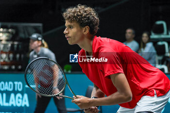 2023-09-14 - Gabriel Diallo (CAN) during Davis Cup 2023 Group A match between at the Unipol Arena in Bologna on 14/09/23 - DAVIS CUP - CANADA VS SWEDEN - INTERNATIONALS - TENNIS