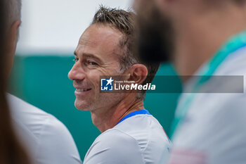 2023-09-15 - Filippo Volandri head coach of Italy National Team during training session Davis Cup 2023 Group A match between Chile at the Unipol Arena in Bologna on 14/09/23 - 2023 DAVIS CUP - ITALY VS CHILE - INTERNATIONALS - TENNIS