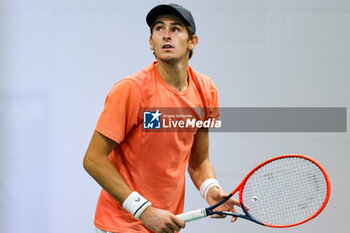2023-09-15 - Matteo Arnaldi (ITA) during training session at Davis Cup 2023 Group A match between at the Unipol Arena in Bologna on 15/09/23. - 2023 DAVIS CUP - ITALY VS CHILE - INTERNATIONALS - TENNIS