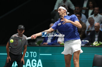 2023-09-13 - Lorenzo Sonego during the Davis Cup Finals match Italia vs Canada - Bologna, Italy, September 13, 2023 - ph: c.b. - 2023 DAVIS CUP - CANADA VS ITALY - INTERNATIONALS - TENNIS