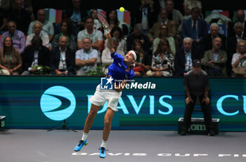 2023-09-13 - Lorenzo Sonego during the Davis Cup Finals match Italia vs Canada - Bologna, Italy, September 13, 2023 - ph: c.b. - 2023 DAVIS CUP - CANADA VS ITALY - INTERNATIONALS - TENNIS