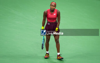 2023-09-09 - Coco Gauff of the United States during the singles final of the 2023 US Open Grand Slam tennis tournament - TENNIS - US OPEN 2023 - INTERNATIONALS - TENNIS