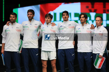 2023-09-15 - italy team during the Davis Cup finals group stage match Italy vs Chile at Unipol arena, Matteo Arnaldi Vs Cristian Garin. Bologna, Italy September 15, 2023 - ph c.b. - 2023 DAVIS CUP - ITALY VS CHILE - INTERNATIONALS - TENNIS