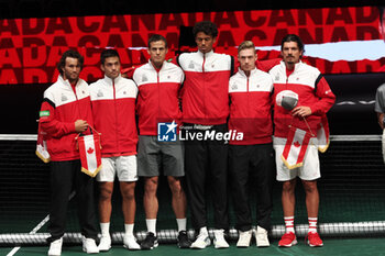 2023-09-16 - the Canada team during the group A match of the Davis tennis cup final Canada vs Chile at Unipol arena, Bologna, Italy, September 16, 2023 - pho c.b. - 2023 DAVIS CUP - CANADA VS CHILE - INTERNATIONALS - TENNIS
