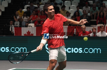 2023-09-16 - Alexis Galarneau during the group A match of the Davis tennis cup final Canada vs Chile at Unipol arena, Bologna, Italy, September 16, 2023 - pho c.b. - 2023 DAVIS CUP - CANADA VS CHILE - INTERNATIONALS - TENNIS