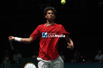 2023-09-16 - Gabriel Diallo during the group A match of the Davis tennis cup final Canada vs Chile at Unipol arena, Bologna, Italy, September 16, 2023 - photo c.b. - 2023 DAVIS CUP - CANADA VS CHILE - INTERNATIONALS - TENNIS