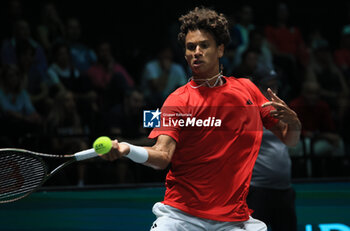 2023-09-16 - Gabriel Diallo during the group A match of the Davis tennis cup final Canada vs Chile at Unipol arena, Bologna, Italy, September 16, 2023 - photo c.b. - 2023 DAVIS CUP - CANADA VS CHILE - INTERNATIONALS - TENNIS