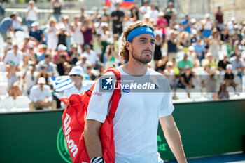 2023-09-16 - Stefanos Tsitsipas of Greece before his singles match against Lukas Klein of Slovakia during day one of the Davis Cup World Group I, 1st round game between Greece and Slovakia at Panathenaic Stadium on September 16, 2023, in Athens, Greece. - WORLD GROUP I 1ST ROUND GREECE-SLOVAKIA MATCH 2 STEFANOS TSITSIPAS VS LUKAS KLEIN - INTERNATIONALS - TENNIS