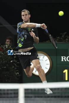 2023-10-30 - Laslo Djere of Serbia during day 1 of the Rolex Paris Masters 2023, ATP Masters 1000 tennis tournament on October 30, 2023 at Accor Arena in Paris, France - TENNIS - ATP - ROLEX PARIS MASTERS 2023 - INTERNATIONALS - TENNIS