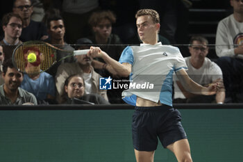 2023-10-30 - Luca Van Assche of France during day 1 of the Rolex Paris Masters 2023, ATP Masters 1000 tennis tournament on October 30, 2023 at Accor Arena in Paris, France - TENNIS - ATP - ROLEX PARIS MASTERS 2023 - INTERNATIONALS - TENNIS